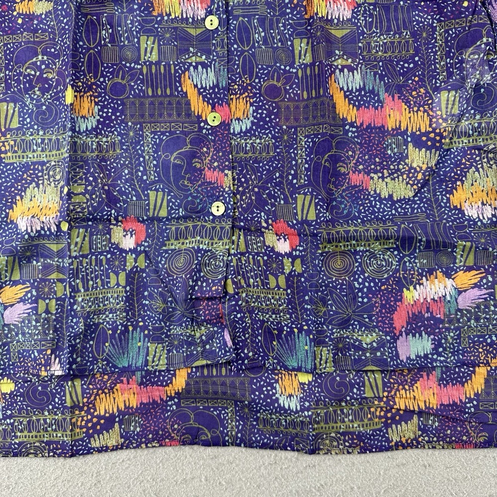 Catherine Andre Button Up Shirt 38 Purple‎ Art To Wear Lightweight Palette - Picture 8 of 16